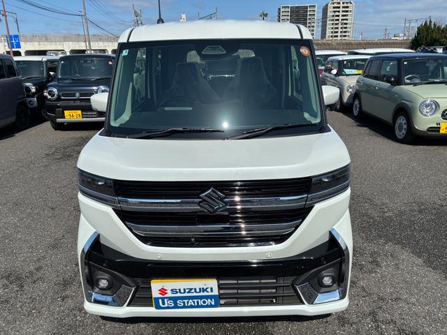 スペーシアカスタム カスタム HYBRID GS ナビ 全方位カメラ ACC バックカメラ オートライト Bluetooth スライドドア 純正ナビ プッシュスタート シートヒーター オートエアコン スズキセーフティーサポート アイドリングストップ 横滑り防止機能(2枚目)