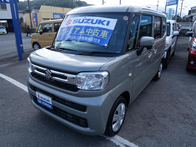 スペーシア ＨＹＢＲＩＤ　Ｘ　ナビ　全方位カメラ　両側電動スライドドア　オートライト　バックカメラ　スライドドア　　Ｂｌｕｅｔｏｏｔｈ　スライドドア　純正ナビ　純正ナビ　プッシュスタート　シートヒーター　オートエアコン　スズキセーフティーサポート　アイドリングストップ（2枚目）