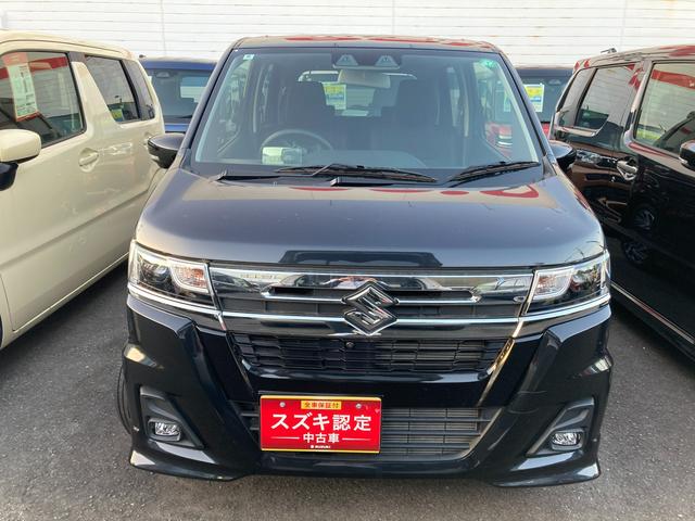 ワゴンRカスタムZ カスタムZ HYBRID ZT 4型 ディスプレイオーディオ 15インチアルミホイール オートライト プッシュスタート 全方位カメラ シートヒーター オートエアコン 衝突被害軽減システム アイドリングストップ 横滑り防止機能 衝突安全ボディ 盗難防止システム(3枚目)