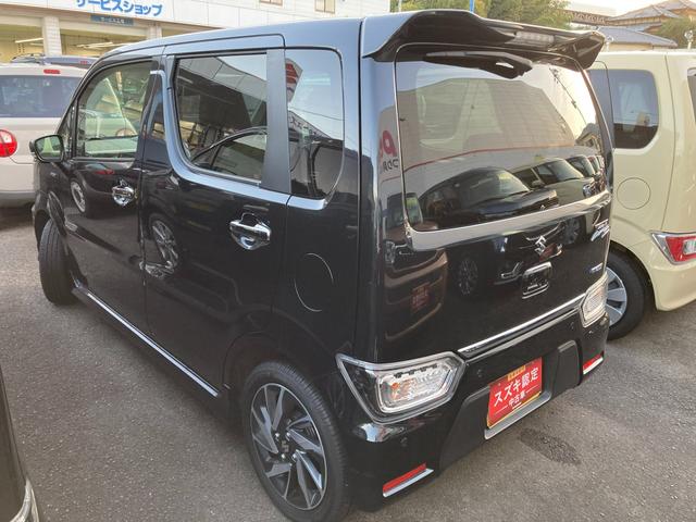 ワゴンRカスタムZ カスタムZ HYBRID ZT 4型 ディスプレイオーディオ 15インチアルミホイール オートライト プッシュスタート 全方位カメラ シートヒーター オートエアコン 衝突被害軽減システム アイドリングストップ 横滑り防止機能 衝突安全ボディ 盗難防止システム(7枚目)