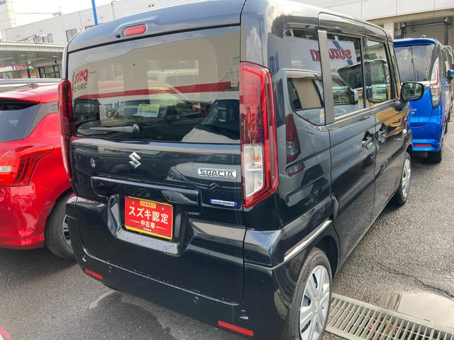 スペーシア HYBRID X ナビ 全方位カメラ LED USBソケット フルホイールキャップ オートライト 両側電動スライドドア プッシュスタート シートヒーター オートエアコン 衝突被害軽減システム アイドリングストップ 横滑り防止機能 衝突安全ボディ 盗難防止システム(5枚目)