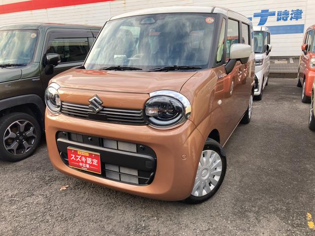 ワゴンＲスマイル ＨＹＢＲＩＤ　Ｓ　３型　ナビ　全方位カメラ　ＵＳＢソケット　フルホイールキャップ　オートライト　片側電動スライドドア　プッシュスタート　シートヒーター　オートエアコン　衝突被害軽減システム　アイドリングストップ　横滑り防止機能　衝突安全ボディ　盗難防止システム（2枚目）