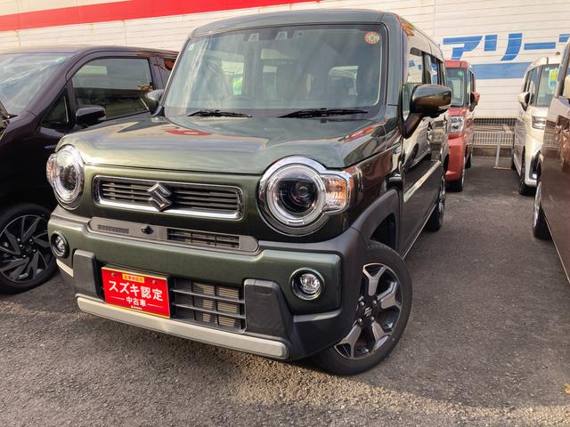 ハスラー ＨＹＢＲＩＤ　Ｘ　ナビ　全方位カメラ　ＥＴＣ　オートライト　１５インチアルミホイール　プッシュスタート　シートヒーター　オートエアコン　衝突被害軽減システム　アイドリングストップ　横滑り防止機能　衝突安全ボディ　盗難防止システム　取扱説明書　メンテナンスノート（2枚目）