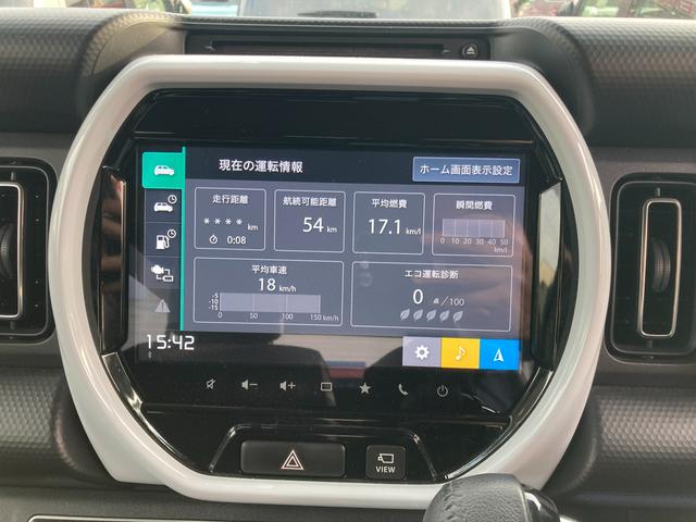 ハスラー ＨＹＢＲＩＤ　Ｘ　ナビ　全方位カメラ　ＥＴＣ　オートライト　１５インチアルミホイール　プッシュスタート　シートヒーター　オートエアコン　衝突被害軽減システム　アイドリングストップ　横滑り防止機能　衝突安全ボディ　盗難防止システム　取扱説明書　メンテナンスノート（26枚目）