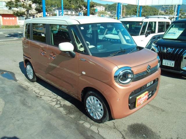 ワゴンRスマイル HYBRID S 3型 片側電動スライドドア 全方位カメラ フルホイールキャップ オートライト ナビ プッシュスタート シートヒーター オートエアコン 衝突被害軽減システム アイドリングストップ USBソケット 横滑り防止機能 衝突安全ボディ 盗難防止システム(4枚目)