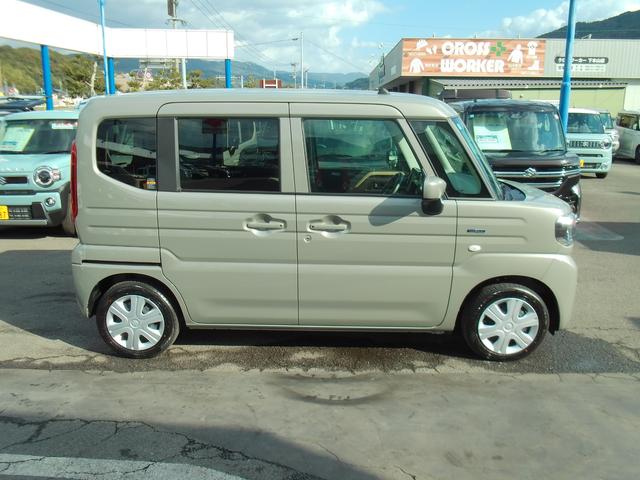 スペーシア ＨＹＢＲＩＤ　Ｘ　両側電動スライドドア　衝突被害軽減システム　フルホイールキャップ　オートライト　プッシュスタート　シートヒーター　オートエアコン　アイドリングストップ　ＵＳＢ　横滑り防止機能　衝突安全ボディ　盗難防止システム　取扱説明書　メンテナンスノート（8枚目）