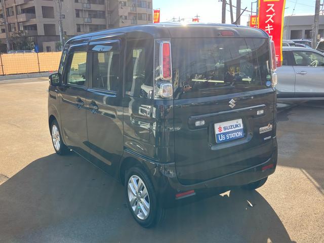 スペーシア ハイブリッドＸ　ＬＥＤヘッドランプ／衝突被害軽減ブレーキ　アルミホイール　両側電動スライドドア　キーレスエントリー　ＡＢＳ　エアバッグ　エアコン　パワーステアリング　パワーウィンドウ　プッシュスタート　シートヒーター　アイドリングストップ　横滑り防止機能（6枚目）