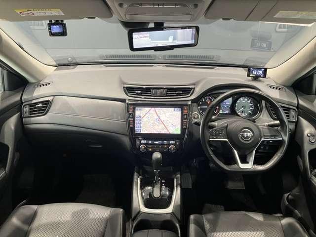 エクストレイル 2.0 20X 3列車 4WD 社外メモリーナビ AVM シートヒーター 誤発信抑制機能 車線逸脱防止 フルタイム4WD 盗難防止システム バックモニター オートエアコン ナビ&TV スマ-トキ- アルミ ETC付 PS メモリーナビゲーション パワーウィンドウ 寒冷地(3枚目)