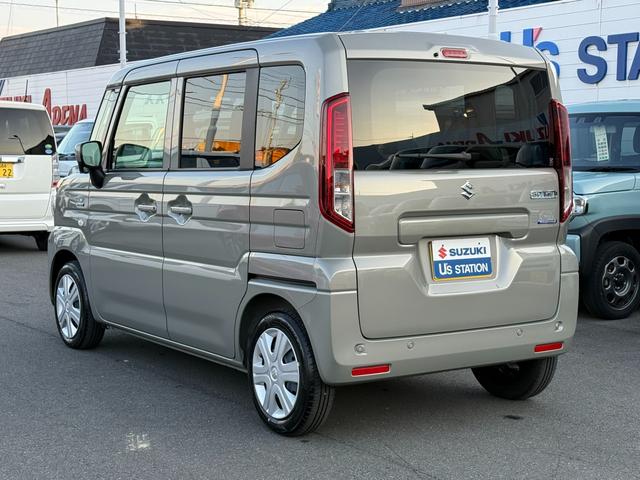 スペーシア ＨＹＢＲＩＤ　Ｘ　オーディオレス　衝突軽減ブレーキ　プッシュスタート　スライドドア　オートライト　シートヒーター　オートエアコン　衝突被害軽減システム　衝突安全ボディ　衝突安全ボディ　盗難防止システム（7枚目）