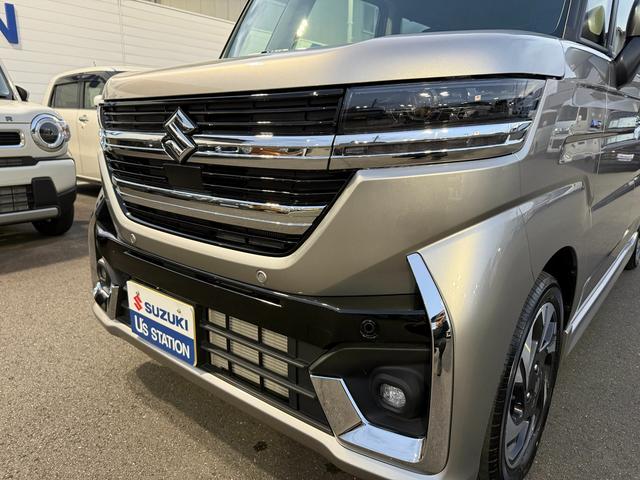 スペーシアカスタム カスタム　ＨＹＢＲＩＤ　ＸＳターボ　オーディオレス　プッシュスタート　オートライト　スライドドア　シートヒーター　オートエアコン　スズキセーフティーサポート　衝突被害軽減システム　衝突安全ボディ　盗難防止システム（22枚目）