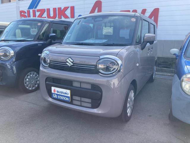 ワゴンＲスマイル ＨＹＢＲＩＤ　Ｓ　３型　衝突軽減ブレーキ　オーディオレス　プッシュスタート　スライドドア　オートライト　オートエアコン　シートヒーター　スズキセーフティーサポート　衝突被害軽減システム　アイドリングストップ　衝突安全ボディ　盗難防止システム（2枚目）