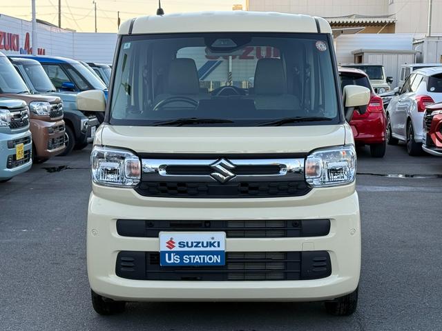 スペーシア ＨＹＢＲＩＤ　Ｘ　衝突軽減ブレーキ　全方位カメラ付き純正ナビ　純正ナビ　オートライト　バックカメラ　Ｂｌｕｅｔｏｏｔｈ　プッシュスタート　シートヒーター　オートエアコン　スズキセーフティーサポート　衝突被害軽減システム　アイドリングストップ　衝突安全ボディ（3枚目）