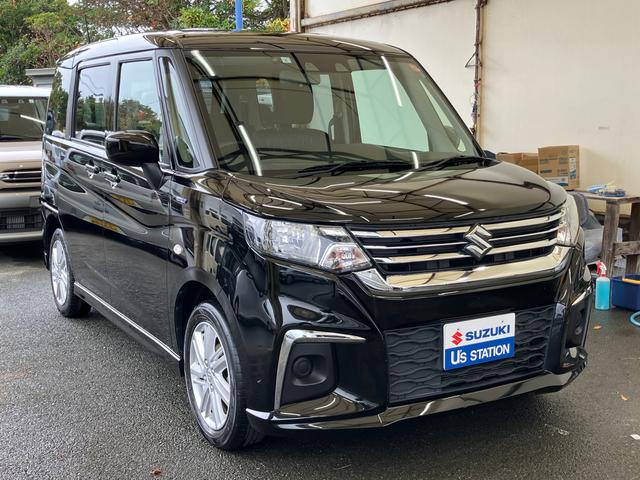 ソリオ ＨＹＢＲＩＤ　ＭＸ　衝突軽減ブレーキ　ナビゲ－ション　純正ナビ　Ｂｌｕｅｔｏｏｔｈ　オートライト　スライドドア　プッシュスタート　シートヒーター　オートエアコン　スズキセーフティーサポート　衝突被害軽減システム　横滑り防止機能　衝突安全ボディ（4枚目）