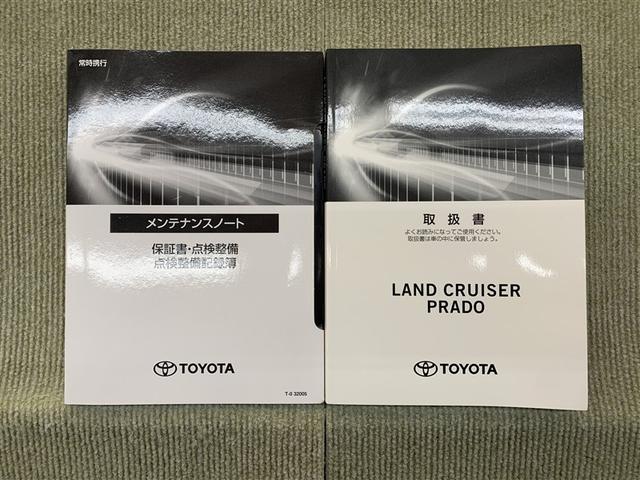 保証書（メンテナンスノート）・取扱説明書あります