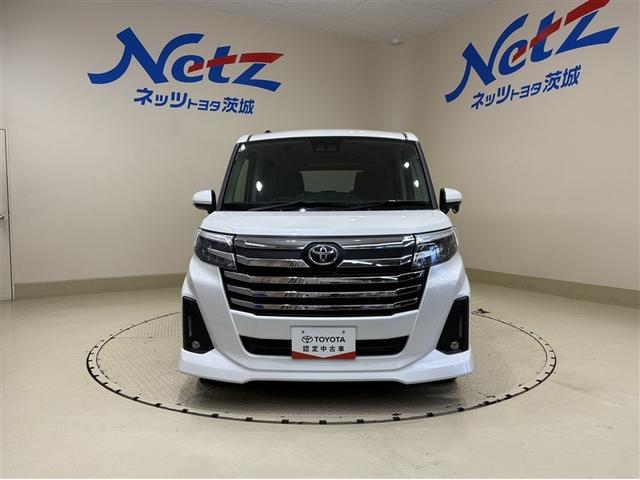 ルーミー カスタムG アイドリング 両側電動SD LEDヘット バックビューモニター 衝突回避ブレーキ 地デジ スマートキー メモリナビ クルーズコントロール 点検記録簿 DVD ETC 1オーナー オートエアコン ABS(4枚目)