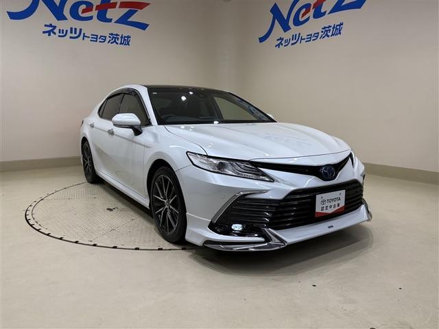 カムリ Ｇレザーパッケージ　衝突被害軽減　定期点検記録簿　ＬＥＤランプ　ナビＴＶ　横滑り防止　本革シート　電動シート　地デジＴＶ　イモビライザー　エアバッグ　キーフリー　メモリ－ナビ　オートクルーズ　ＡＢＳ　オートエアコン（6枚目）