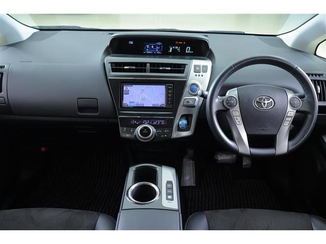 プリウスα G フルセグ メモリーナビ ミュージックプレイヤー接続可 バックカメラ 衝突被害軽減システム ETC LEDヘッドランプ 3列シート 記録簿(4枚目)