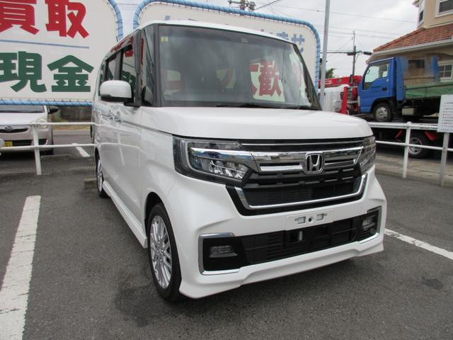 N-BOXカスタム Lターボ 純正9インチナビフルセグTV バックガイドモニター 両側パワースライドドア シートヒーター ハーフレザーシート LEDヘットライト LEDファグランプ 前後ドライブレコーダー ETC(2枚目)