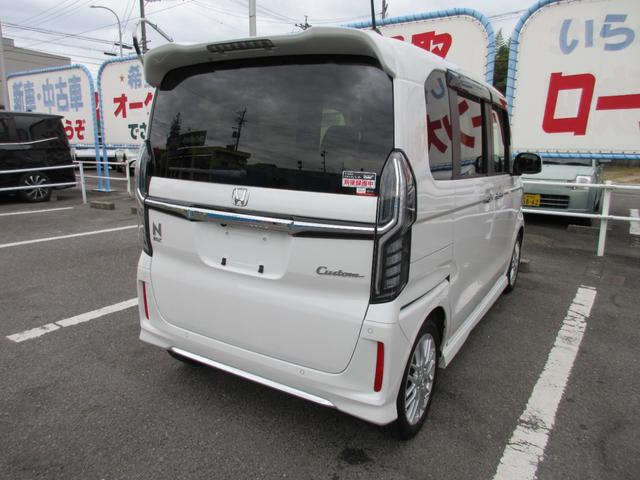 N-BOXカスタム Lターボ 純正9インチナビフルセグTV バックガイドモニター 両側パワースライドドア シートヒーター ハーフレザーシート LEDヘットライト LEDファグランプ 前後ドライブレコーダー ETC(3枚目)