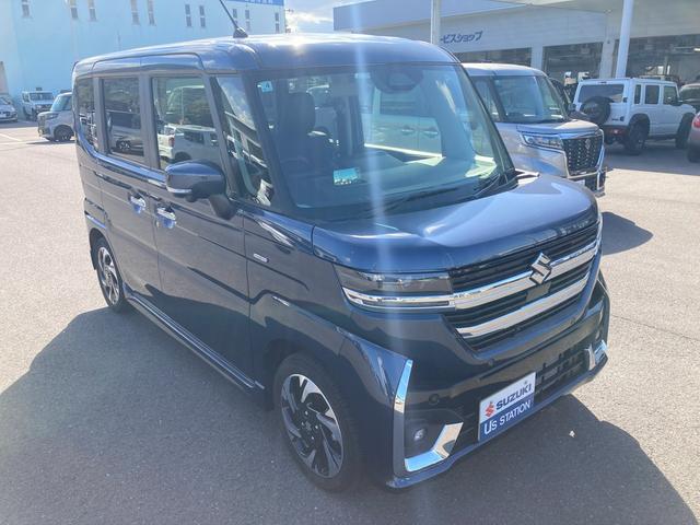 スペーシアカスタム カスタム　ＨＹＢＲＩＤ　ＸＳ　バックカメラ　オートライト　Ｂｌｕｅｔｏｏｔｈ　スライドドア　純正ナビ　プッシュスタート　シートヒーター　オートエアコン　スズキセーフティーサポート　アイドリングストップ　衝突安全ボディ（6枚目）