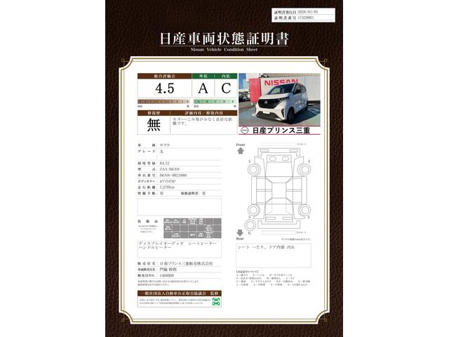 車両状態評価書
