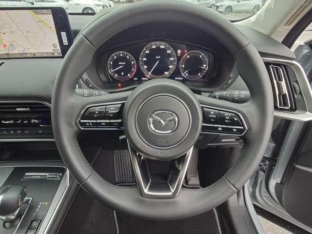 CX-60 2.5 25S Lパッケージ 4WD 試乗車UP ACC LEDライト ナビTV 本革 禁煙 パワーシート 衝突軽減 アルミホイール USB 4WD メモリナビ アイドリングストップ 横滑り防止装置 コーナーソナー Bluetooth接続(13枚目)