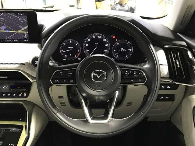 ＣＸ－８０ ３．３　ＸＤハイブリッド　プレミアム　モダン　ディーゼルター　盗難防止装置付　衝突被害軽減ブレーキ　全周囲カメラ　アダプティブクルーズコントロール　革シート　３列シート　バックカメラ　電動シート　シートヒーター　４ＷＤ　サンルーフ（13枚目）