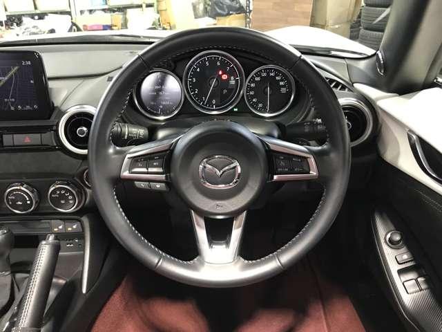 ロードスター 1.5 100周年 特別記念車 MTモード付 LEDヘッドライト アルミ オートエアコン クルコン 本革シート ETC スマキー シートヒーター ナビTV メモリーナビ アイドリングストップ 横滑り防止機能 バックモニター付き(13枚目)