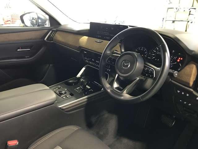 CX-60 2.5 25S Sパッケージ 4WD MTモード付 シートヒータ パワ-シ-ト フロントカメラ AW キーフリー アイドリングストップ 盗難防止装置 地デジ バックカメラ 4WD 横滑り防止装置 スマートキー サイドカメラ LEDヘッド(7枚目)