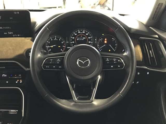 CX-60 2.5 25S Sパッケージ 4WD MTモード付 シートヒータ パワ-シ-ト フロントカメラ AW キーフリー アイドリングストップ 盗難防止装置 地デジ バックカメラ 4WD 横滑り防止装置 スマートキー サイドカメラ LEDヘッド(13枚目)