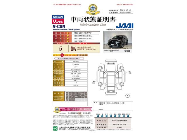 車両状態評価書