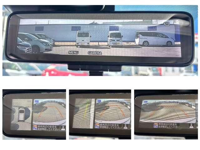 �y�C���e���W�F���g���[���~���[�z�ʏ�̃~���[�ƁA�ԗ�����̃J�����ŉf���o�����f���Ŋm�F�ł��郂�[�h�����g�������܂��I�A���E���h�r���[���j�^�[���\������܂��̂ŁA�Ƃ��Ă��֗��ł��I