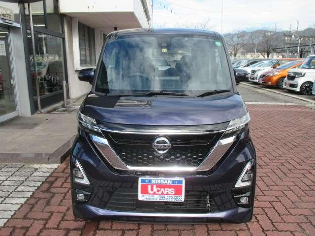 ルークス ６６０　ハイウェイスターＸ　アイスト　衝突被害軽減ブレ－キ　マルチビューカメラ　車線逸脱警報装置　ＥＴＣ　ＬＥＤ　スマートキー　パワーウィンドウ　カーテンエアバック　ナビＴＶ　バックカメラ　記録簿　パワステ　オートエアコン（2枚目）