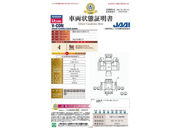 車両状態評価書