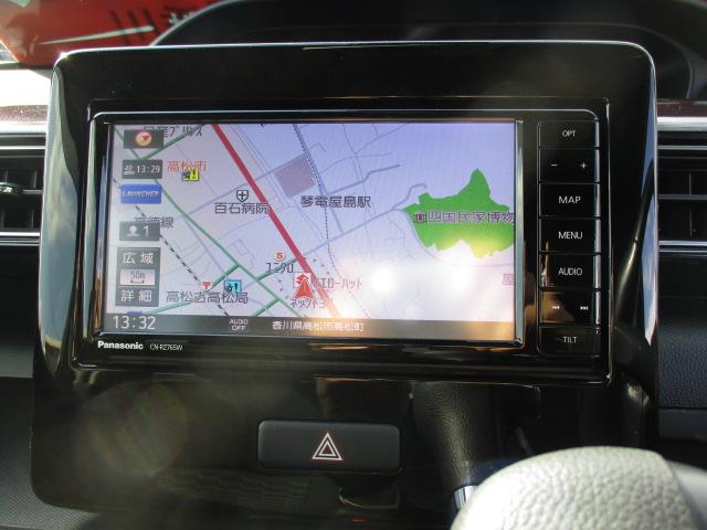 ワゴンRスティングレー スティングレー HYBRID X 2型 7型ナビ+リヤカメラ CVT、7インチナビゲーション+リヤカメラ、前後自動衝突軽減ブレーキ、アイドリングストップ、スマートキー、ハンドルオーディオスイッチ、オートエアコン、オートライト、運転席シートヒーター、(10枚目)