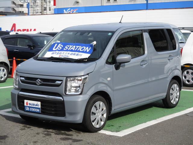 ワゴンＲ ＦＸ　４型　ＣＤプレイヤーラジオ　前後自動衝突軽減ブレーキ　ＣＶＴ、ＣＤプレイヤーＡＭ／ＦＭラジオ、前後自動衝突軽減ブレーキ、スマートキー、プッシュボタンスタートスイッチ、運転席シートヒーター、オートエアコン、オートライト、（7枚目）