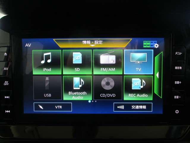 ■地デジＴＶ／ＣＤ／ＤＶＤ／ＦＭ／ＡＭ／ＢｌｕｅｔｏｏｔｈＡｕｄｉｏ／ＳＤ／ＳＤ-ＲＥＣ-Ａｕｄｉｏ。