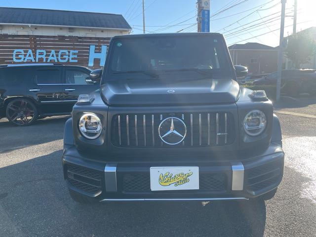 Ｇクラス Ｇ６３　ＡＭＧレザーエクスクルーシブパッケージ　ワンオーナー／左ハンドル／マットブラック／正規ディーラー車／ツートンレザー／サンルーフ／アダプティブダンピングＳ／純正ナビＴＶ／３６０°カメラ／Ｂｕｒｍｅｓｔｅｒサウンド／ＡＭＧ２１ＡＷ／禁煙車（2枚目）