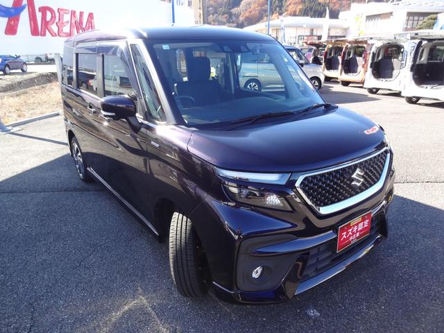 ソリオバンディット バンディット　ＨＹＢＲＩＤ　ＭＶ　４ＷＤ　全方位モニターナビ　オートライト　Ｂｌｕｅｔｏｏｔｈ　スライドドア　純正ナビ　プッシュスタート　シートヒーター　オートエアコン　スズキセーフティーサポート　ワンオーナー　４ＷＤ　衝突被害軽減システム　横滑り防止機能（2枚目）