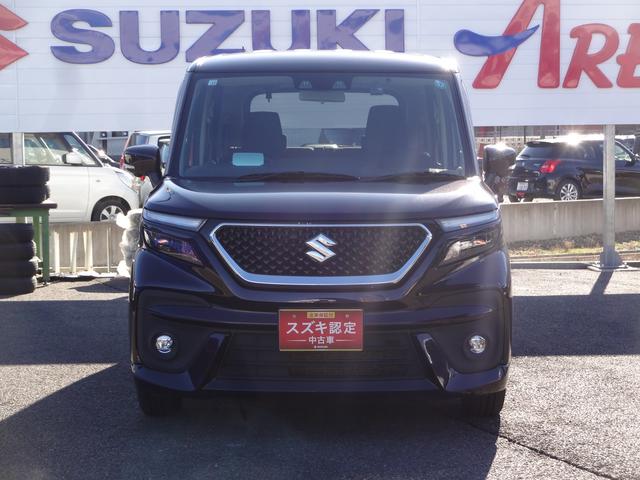 ソリオバンディット バンディット　ＨＹＢＲＩＤ　ＭＶ　４ＷＤ　全方位モニターナビ　オートライト　Ｂｌｕｅｔｏｏｔｈ　スライドドア　純正ナビ　プッシュスタート　シートヒーター　オートエアコン　スズキセーフティーサポート　ワンオーナー　４ＷＤ　衝突被害軽減システム　横滑り防止機能（56枚目）