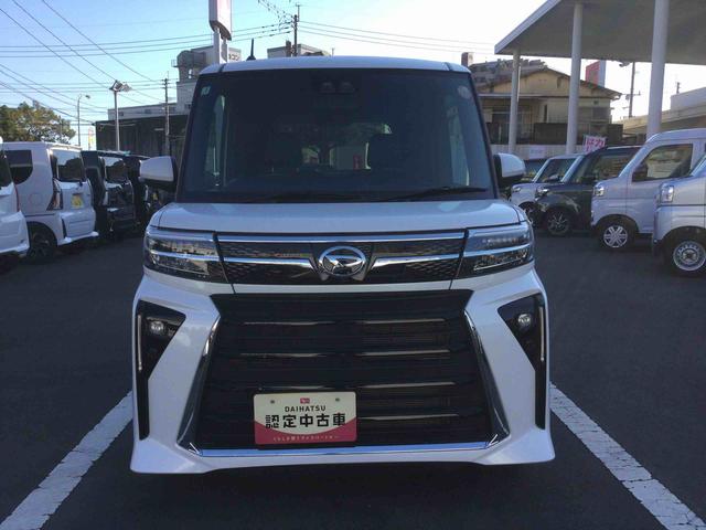 タント カスタムX インパネシフト プッシュスタートスイッチ 電子カードキー 電動パーキングブレーキ 両側パワースライドドア 衝突軽減ブレーキ 車線逸脱防止 アルミホイール ABS(2枚目)