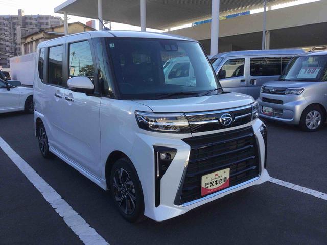 タント カスタムX インパネシフト プッシュスタートスイッチ 電子カードキー 電動パーキングブレーキ 両側パワースライドドア 衝突軽減ブレーキ 車線逸脱防止 アルミホイール ABS(6枚目)