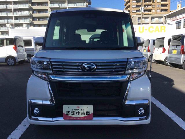 タント カスタムX トップエディションVS SAIII インパネシフト プッシュスタートスイッチ 電子カードキー カーナビ 衝突回避支援ブレーキ 車線逸脱警報装置 両側オートスライドドア オートマチックハイビーム アルミホイール ABS(2枚目)