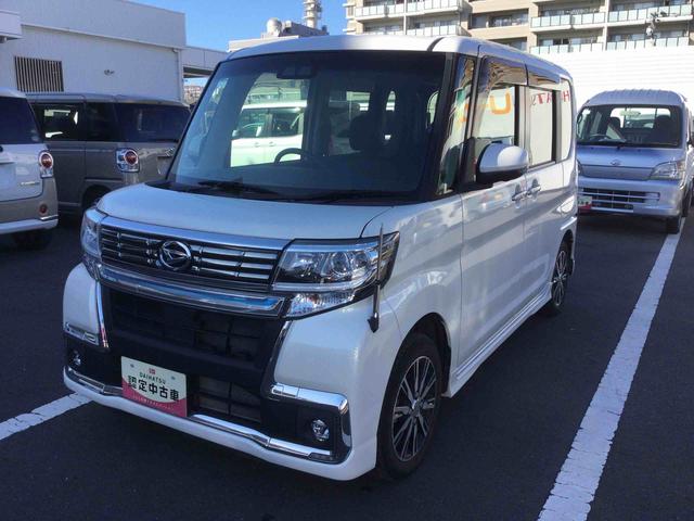 タント カスタムX トップエディションVS SAIII インパネシフト プッシュスタートスイッチ 電子カードキー カーナビ 衝突回避支援ブレーキ 車線逸脱警報装置 両側オートスライドドア オートマチックハイビーム アルミホイール ABS(7枚目)