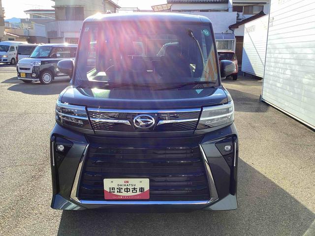 タント カスタムＸ　インパネシフト　プッシュスタートスイッチ　電子カードキー　電動パーキングブレーキ　ディスプレイオーディオ　シートヒーター　両側パワースライドドア　衝突軽減ブレーキ　車線逸脱防止　ＡＢＳ　アルミホイール（2枚目）