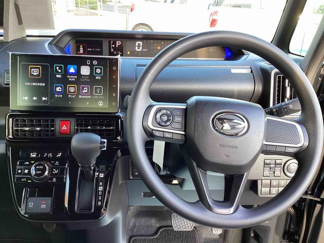 タント カスタムＸ　インパネシフト　プッシュスタートスイッチ　電子カードキー　電動パーキングブレーキ　ディスプレイオーディオ　シートヒーター　両側パワースライドドア　衝突軽減ブレーキ　車線逸脱防止　ＡＢＳ　アルミホイール（15枚目）