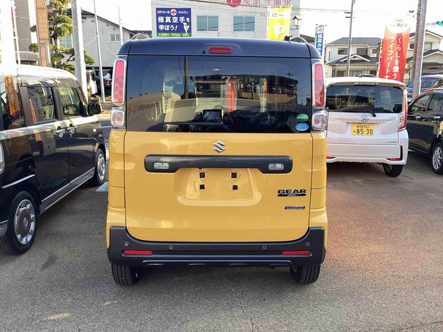 スペーシアギア ハイブリッドＸＺ　ターボ　ターボ付　インパネシフト　プッシュスタートスイッチ　電子カードキー　両側電動スライドドア　シートヒーター　ドラレコ　ＥＴＣ車載器　ＡＢＳ（3枚目）