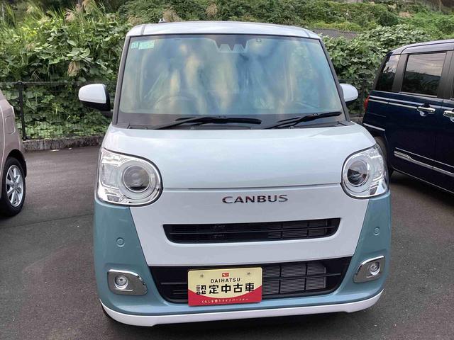 ムーヴキャンバス ストライプスＧ　インパネシフト　プッシュスタートスイッチ　電子カードキー　電動パーキングブレーキ　電動スライドドア　車線逸脱警報　オートハイビーム　ＡＢＳ（2枚目）