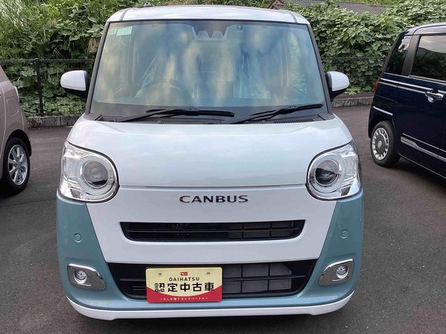 ムーヴキャンバス ストライプスＧ　インパネシフト　プッシュスタートスイッチ　電子カードキー　電動パーキングブレーキ　電動スライドドア　車線逸脱警報　オートハイビーム　ＡＢＳ（3枚目）