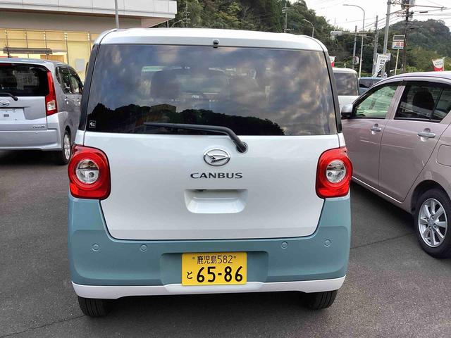 ムーヴキャンバス ストライプスＧ　インパネシフト　プッシュスタートスイッチ　電子カードキー　電動パーキングブレーキ　電動スライドドア　車線逸脱警報　オートハイビーム　ＡＢＳ（4枚目）